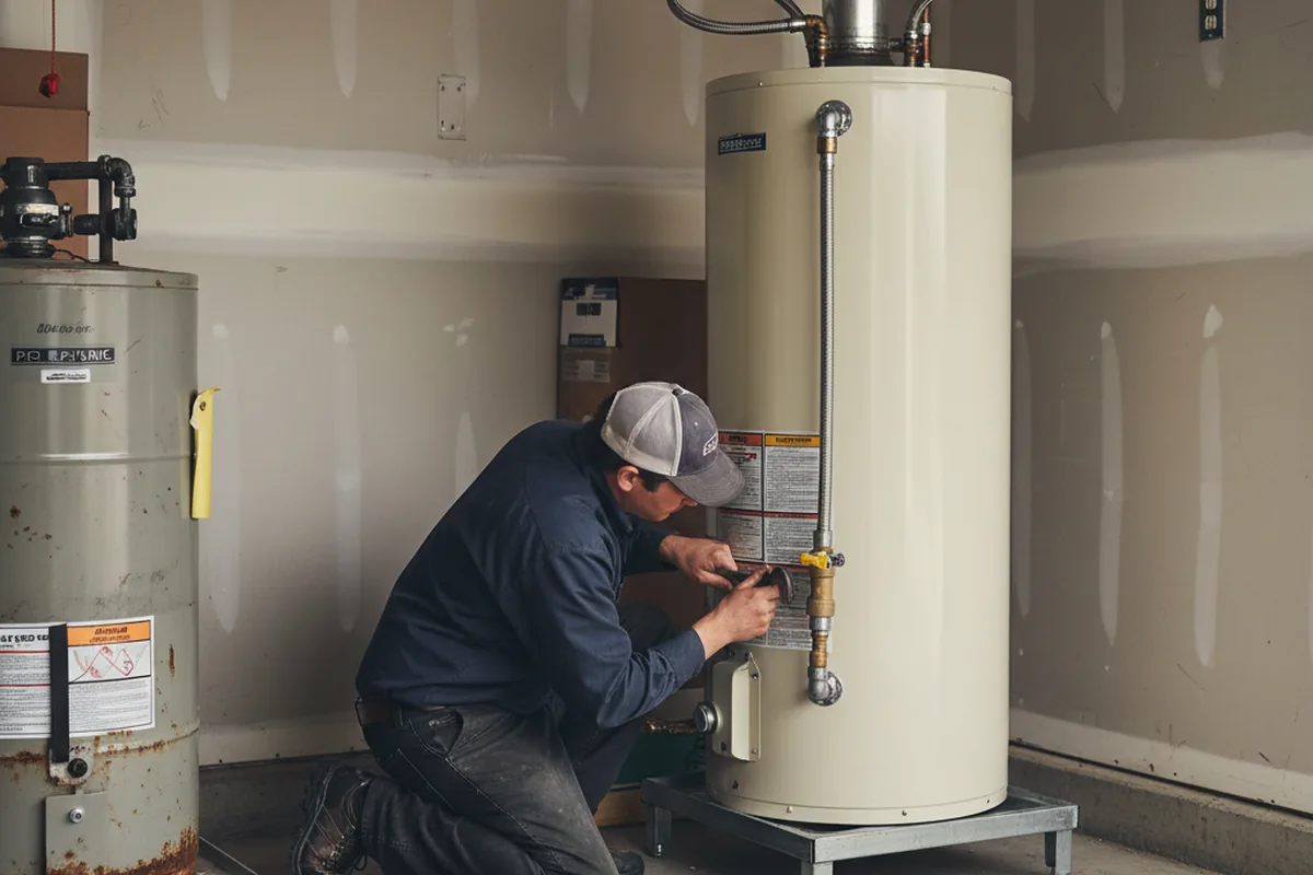 Water heater and shutoff valve replacement in Texas City